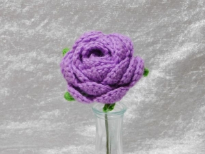 Crochet Closed Rose - Lilac